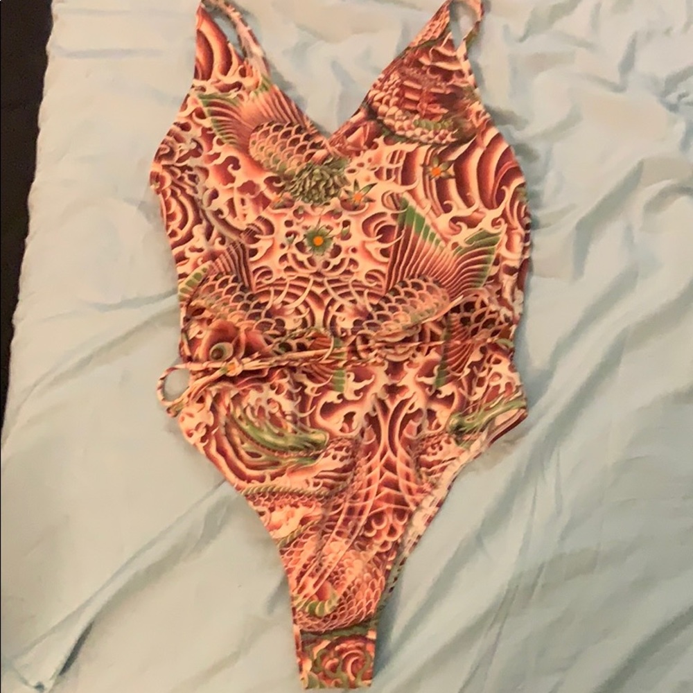 Wraparound One-Piece Bathing Suit